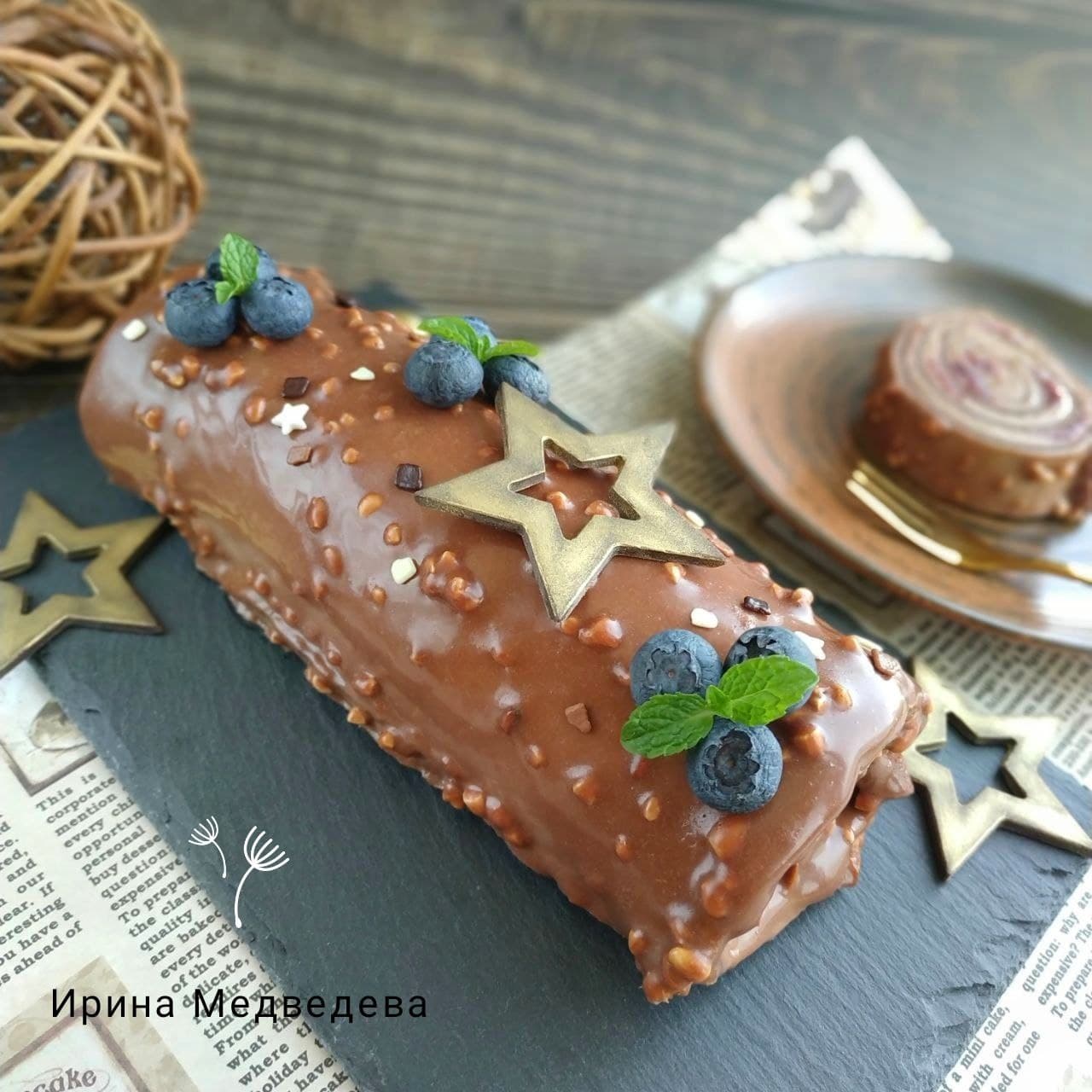 РУЛЕТ БЛИННЫЙ "ШОКОЛАД-МАЛИНА"